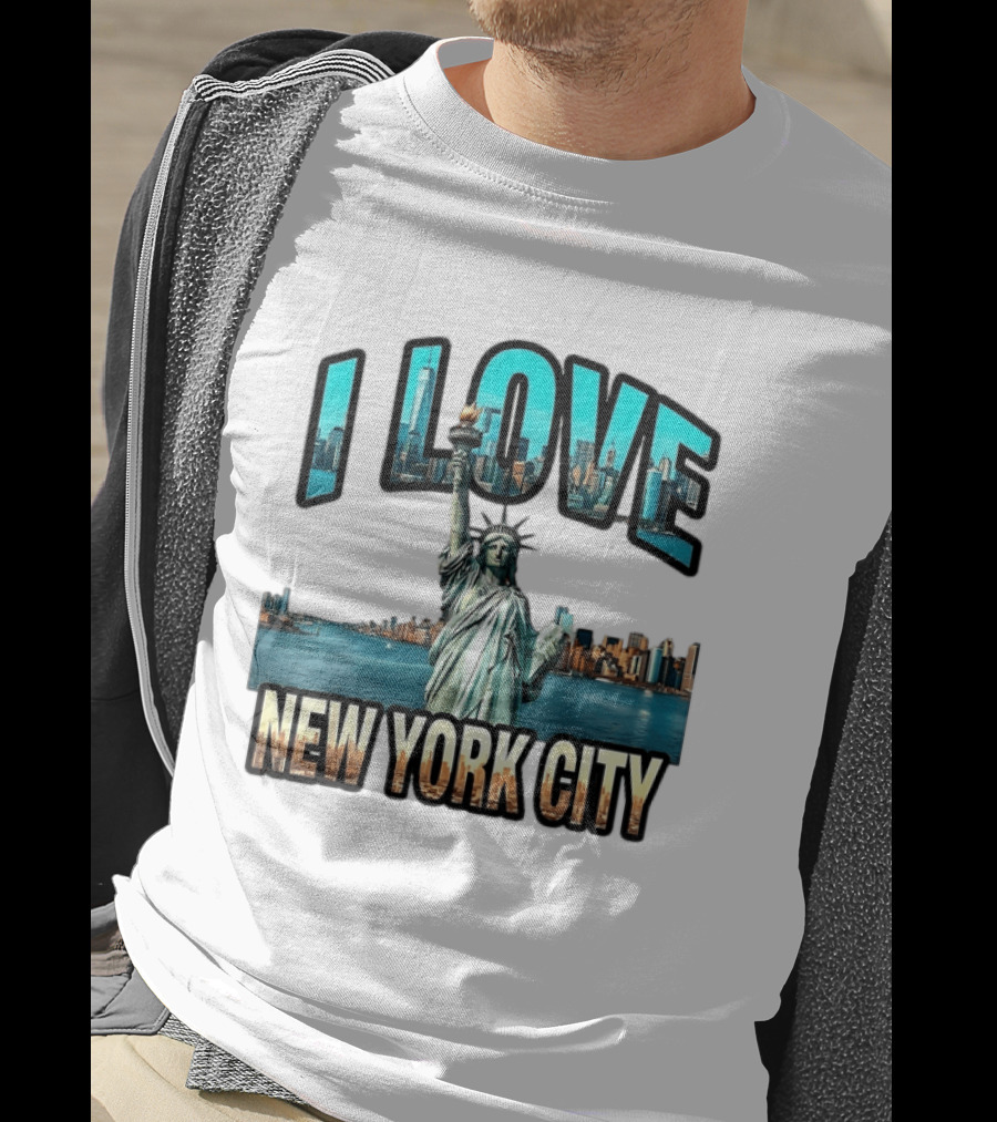 I Love New York City Statue Of Liberty Skyline T-Shirt