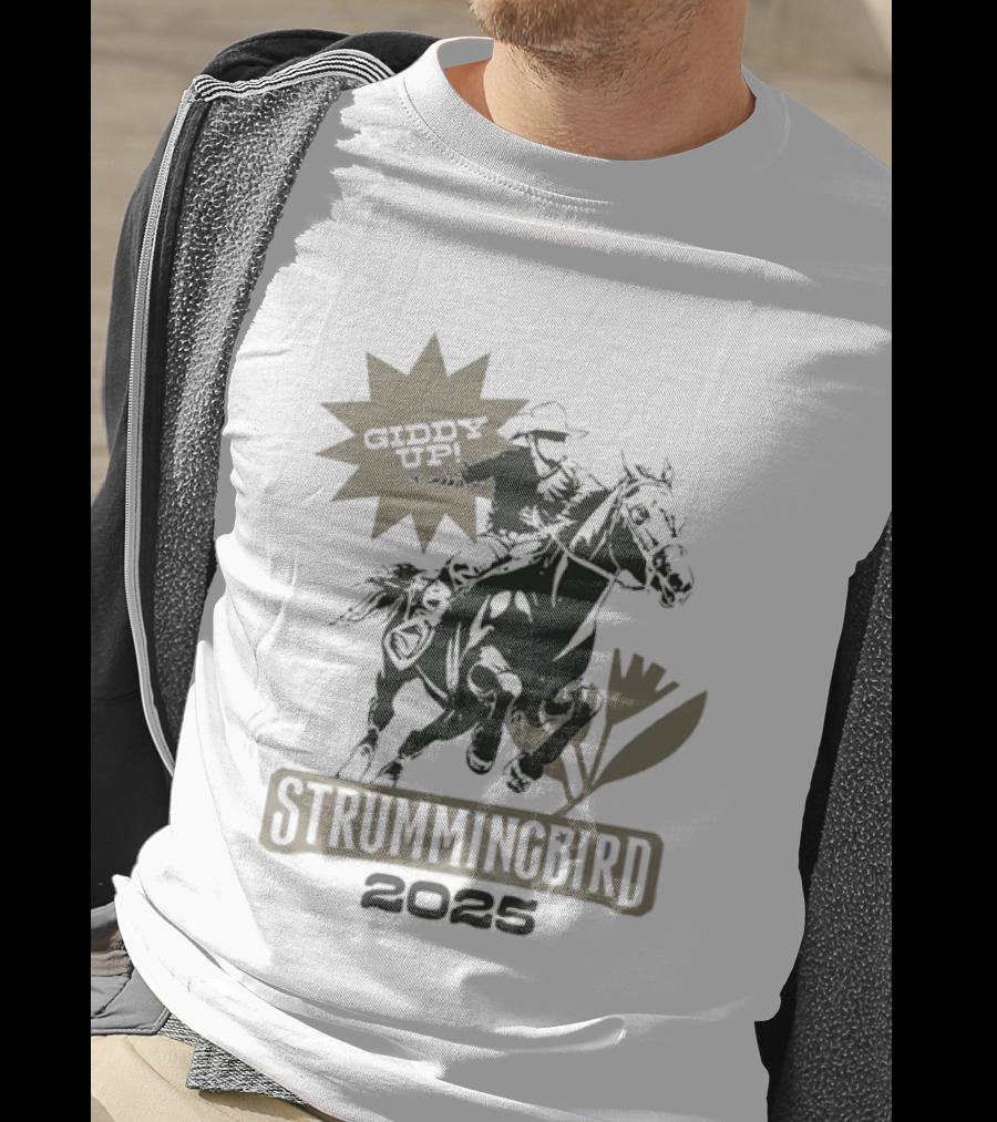 Strummingbird 2025 Giddy Up Cowboy Western Horse Rider Adventure T-Shirt