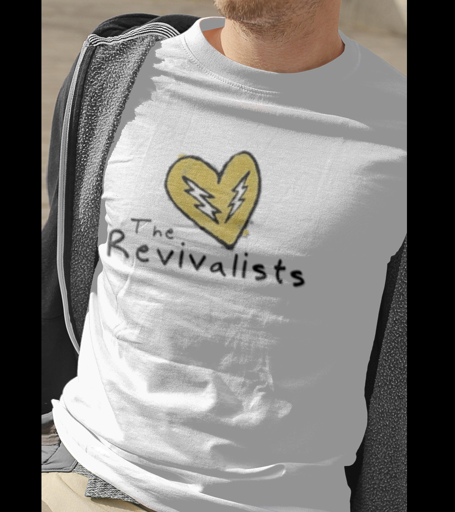 The Revivalists Yellow Heart With Lightning Bolts T-Shirt