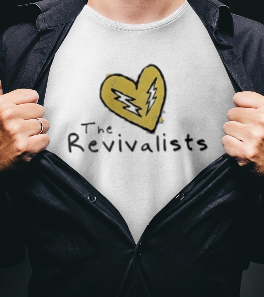 The Revivalists Yellow Heart With Lightning Bolts T-Shirt