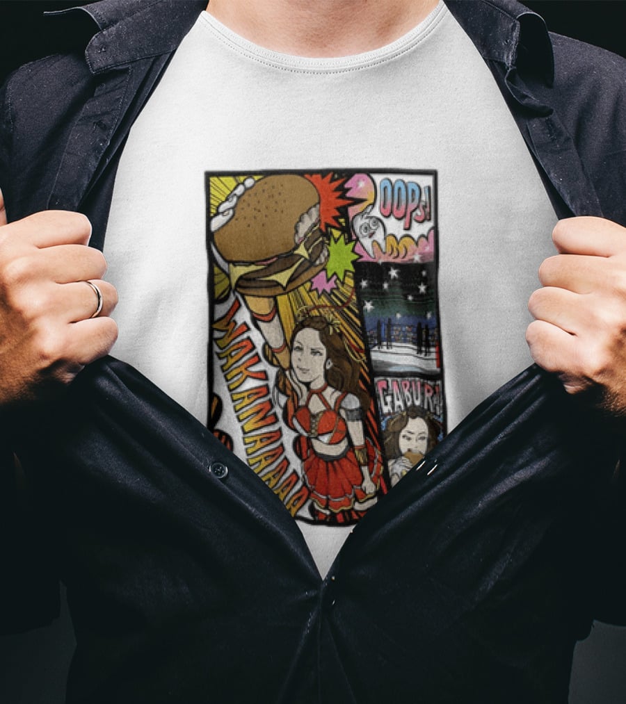 Wakana Tsukiyama Stardom Wakanaaaaa Oops Gaburi Comic Style Wrestling T-Shirt
