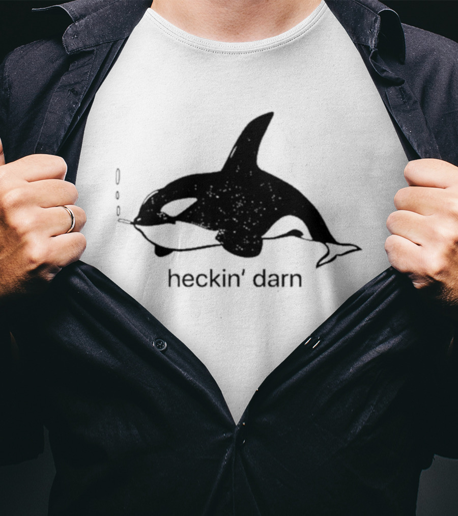 Whale Smoking Cigars Heckin' Darn T-Shirt