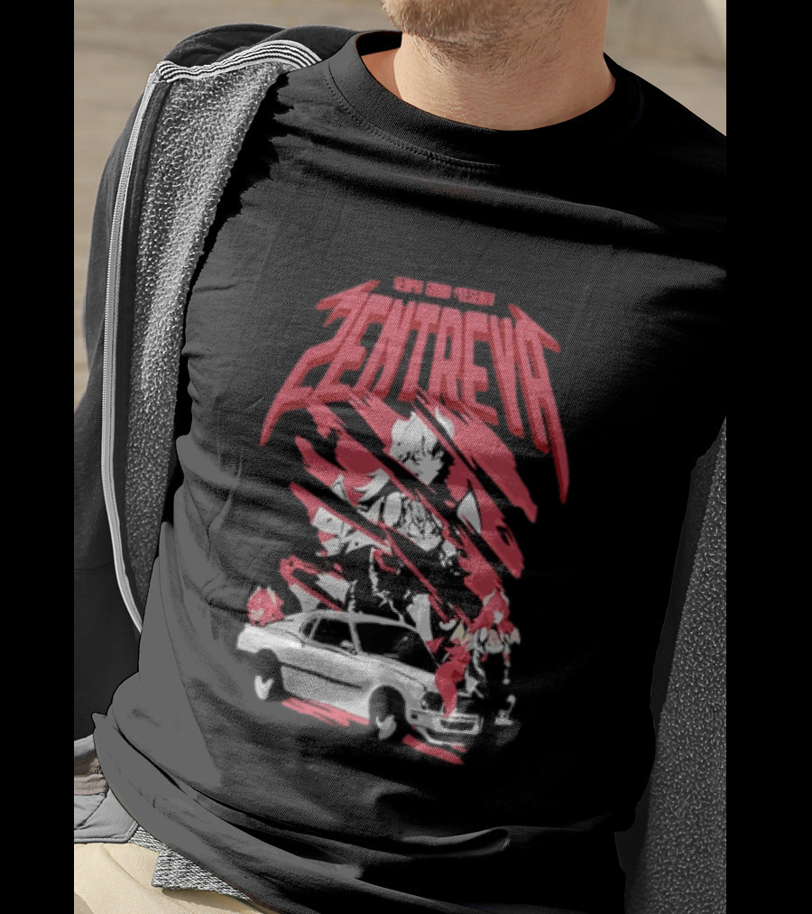 Zentreya Senpai Squad VTuber Anime Illustration With Sportscar And Manga T-Shirt