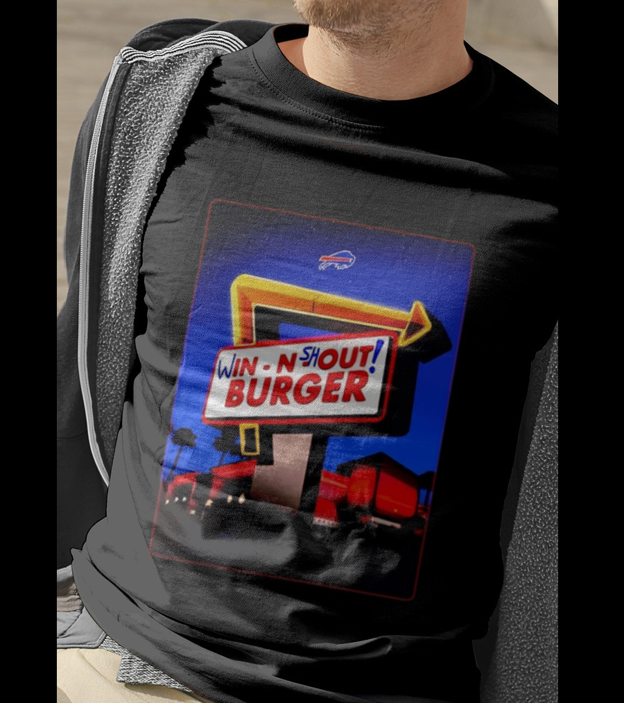 Buffalo Bills Win N Shout Burger Victory T-Shirt