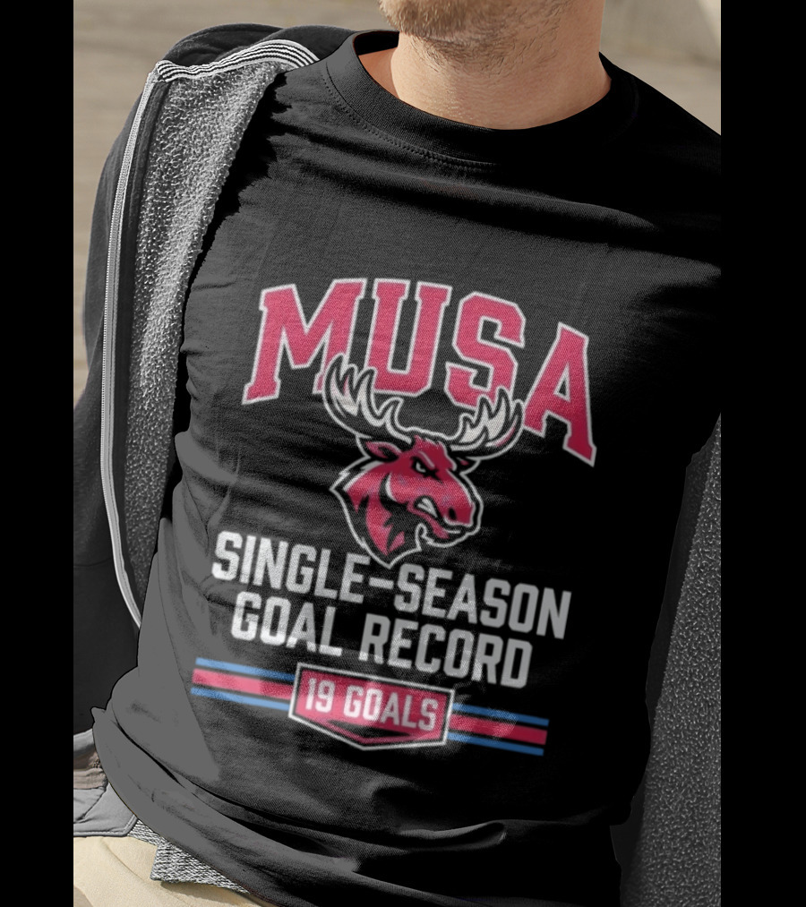 MUSA Single Season Goal Record 19 Goals Moose T-Shirt
