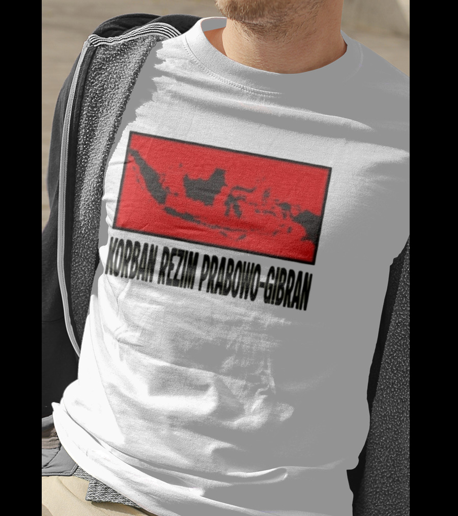 Korban Rezim Prabowo Gibran Subianto Indonesia Map T-Shirt