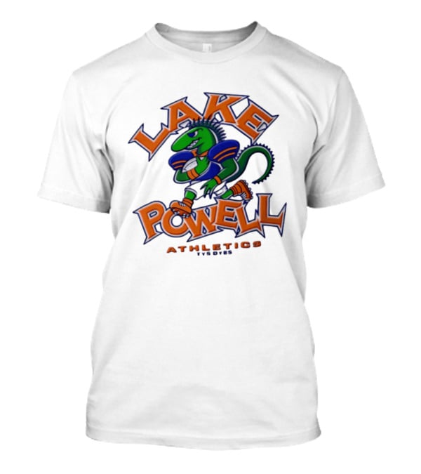 Lake Powell Athletics Tys Dyes Green Lizard Running Football T-Shirt