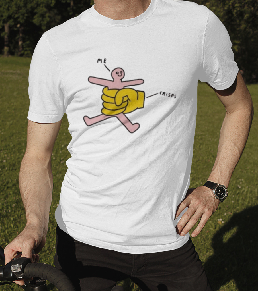 Me Being Held By Crisps Snack Relatable Meme T-Shirt
