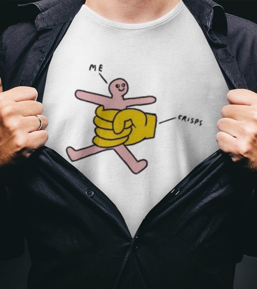 Me Being Held By Crisps Snack Relatable Meme T-Shirt