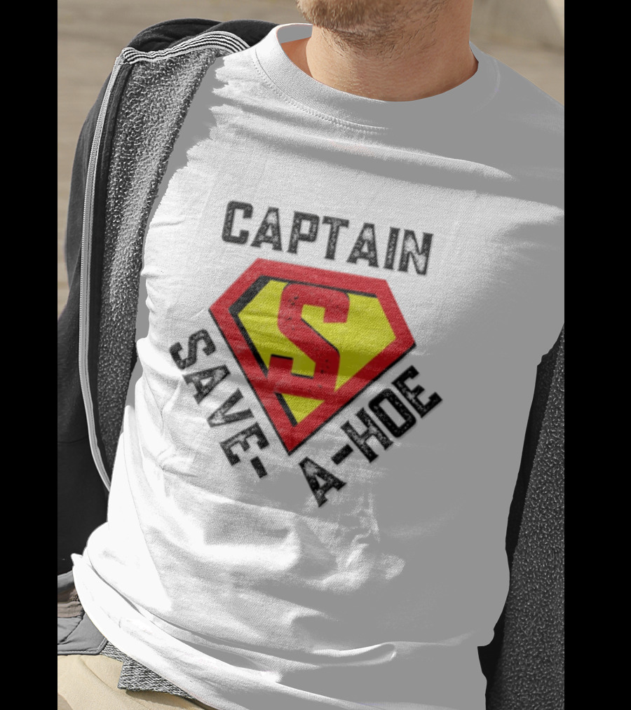 Captain Save A Hoe Superhero Emblem S T-Shirt