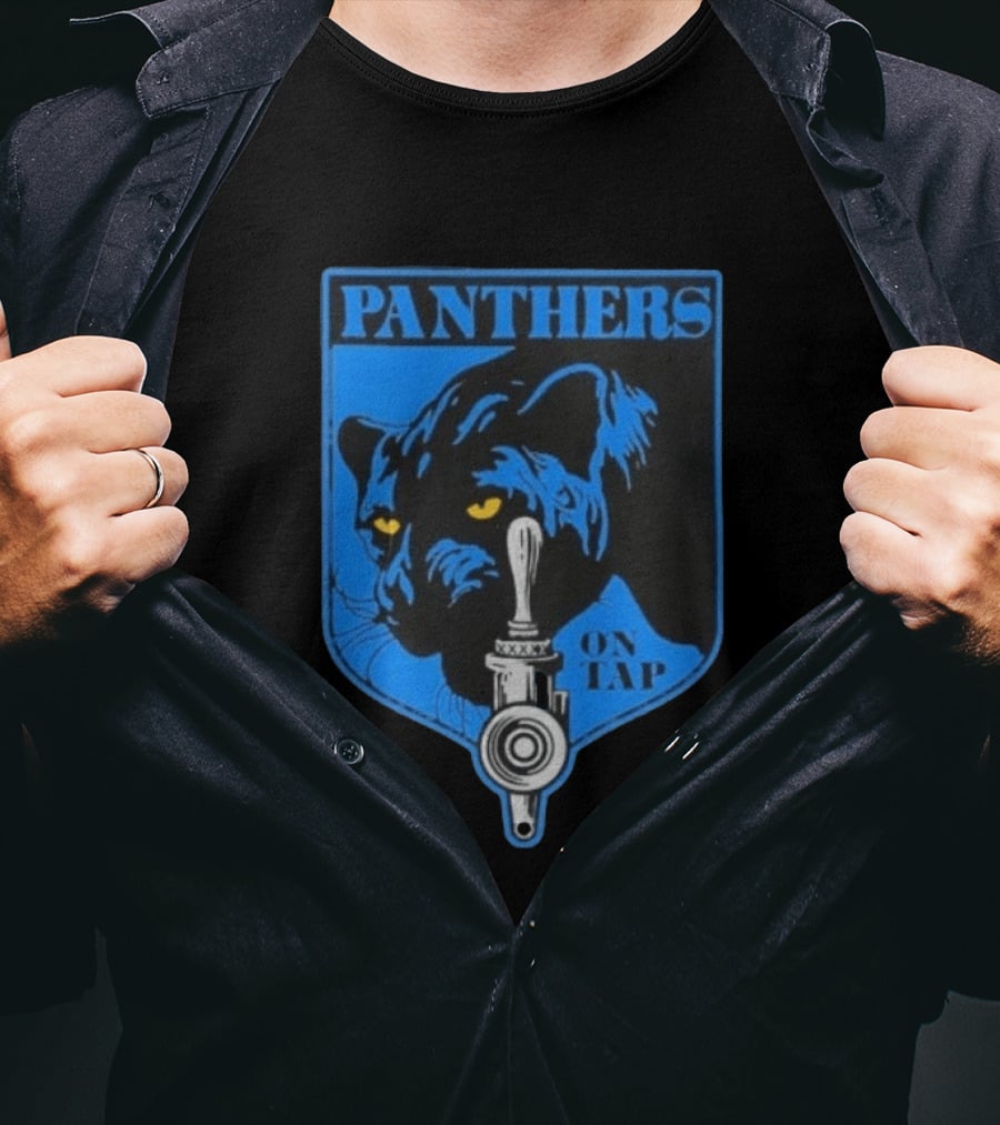 Panthers On Tap Retro Beer Sports T-Shirt