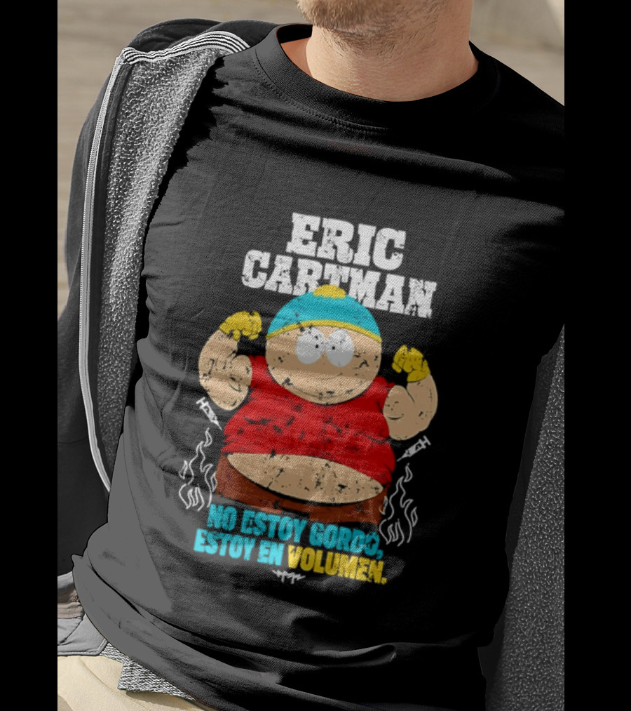 Eric Cartman No Estoy Gordo Estoy En Volumen Distressed T-Shirt
