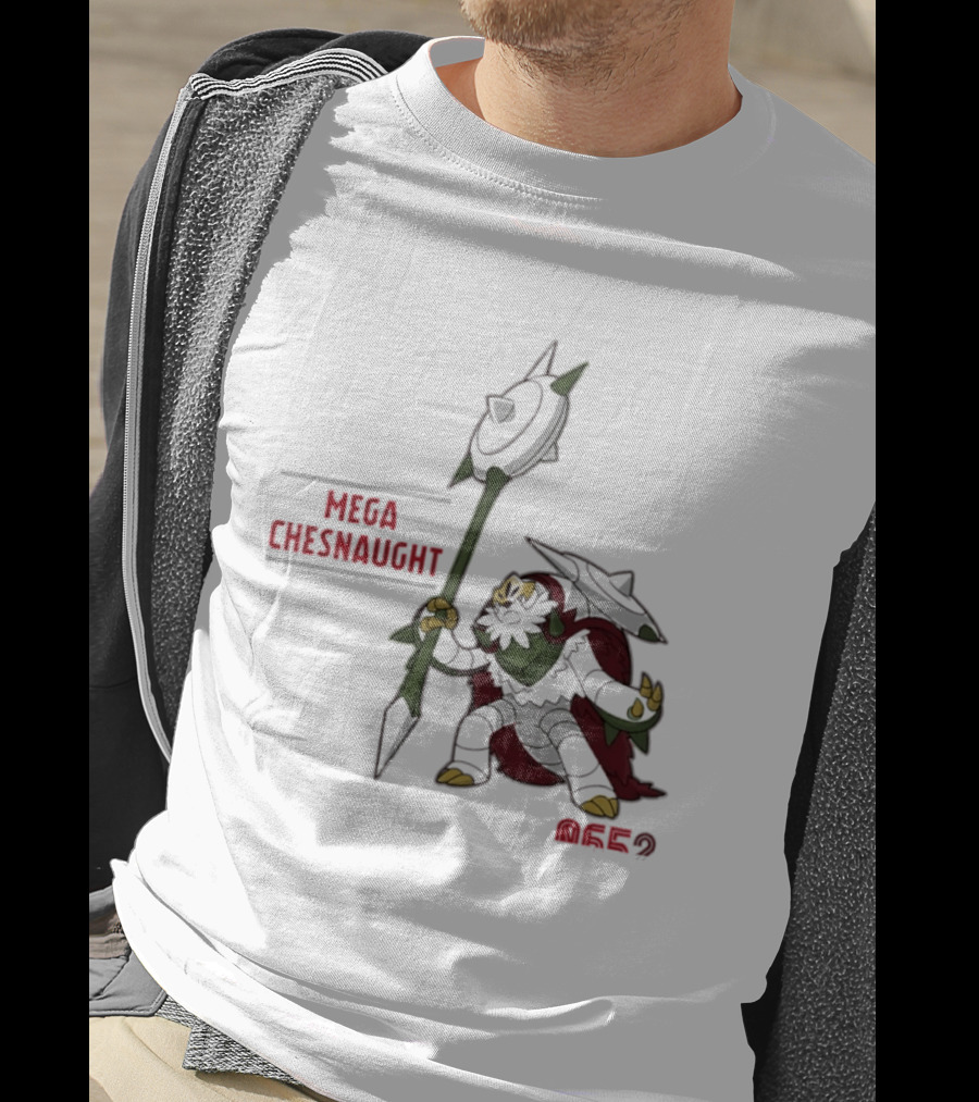 Mega Chesnaught 0652 Pokemon Pokedex Gaming Axe Warrior T-Shirt
