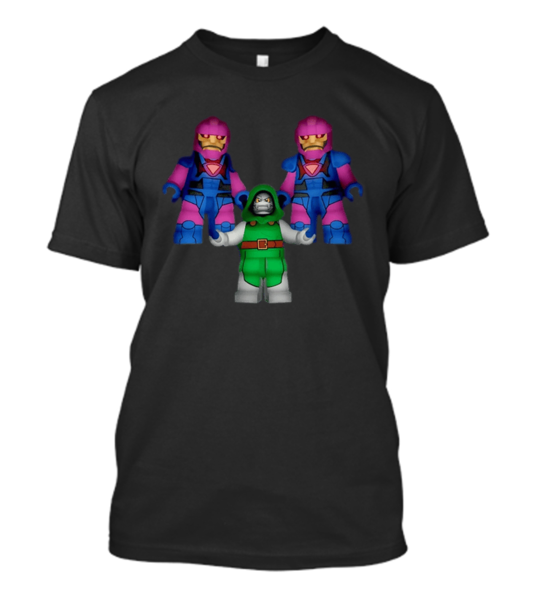 Doctor Doom With Sentinel Minifigures Trio Characters T-Shirt