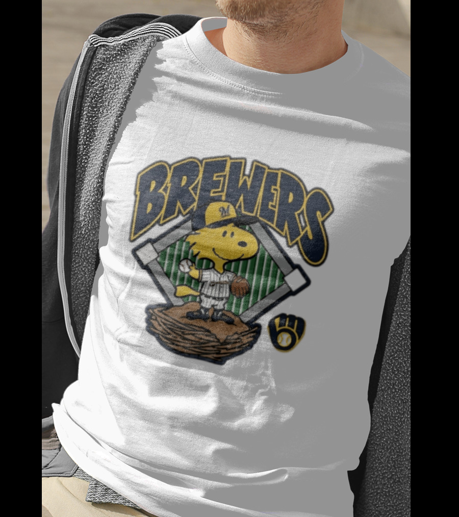 Brewers Snoopy Baseball Milwaukee Win Our Way T-Shirt