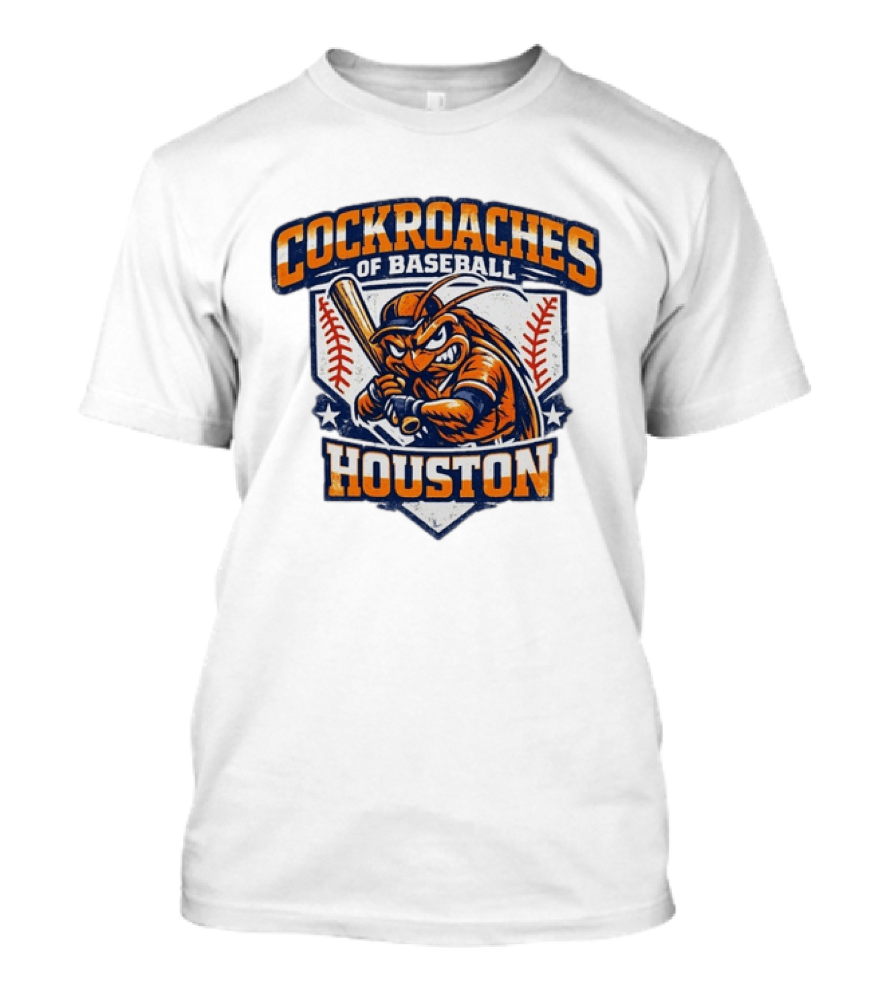 Cockroaches Of Baseball Houston Batting Mascot Baseball T-Shirt