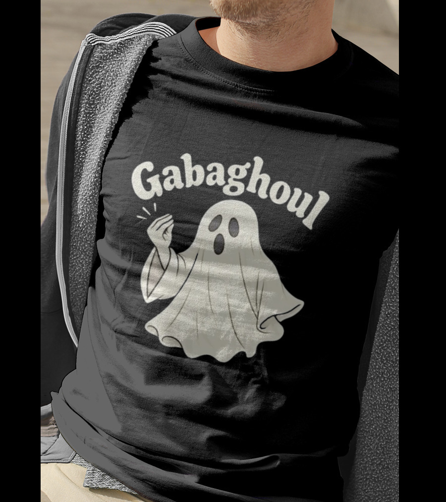 Gabaghoul Italian Ghost With Hand Gesture Spooky Humor T-Shirt