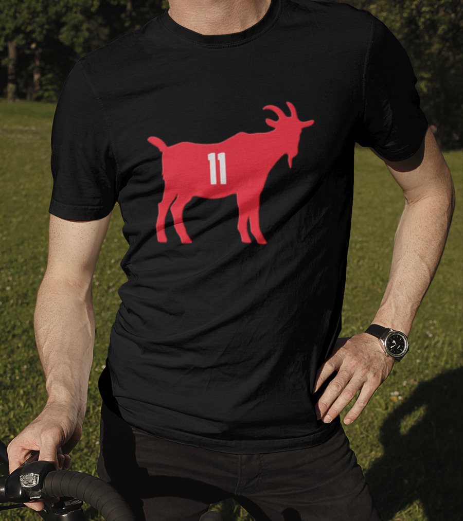 GOAT 11 Cleveland Guardians MLB Red Goat T-Shirt