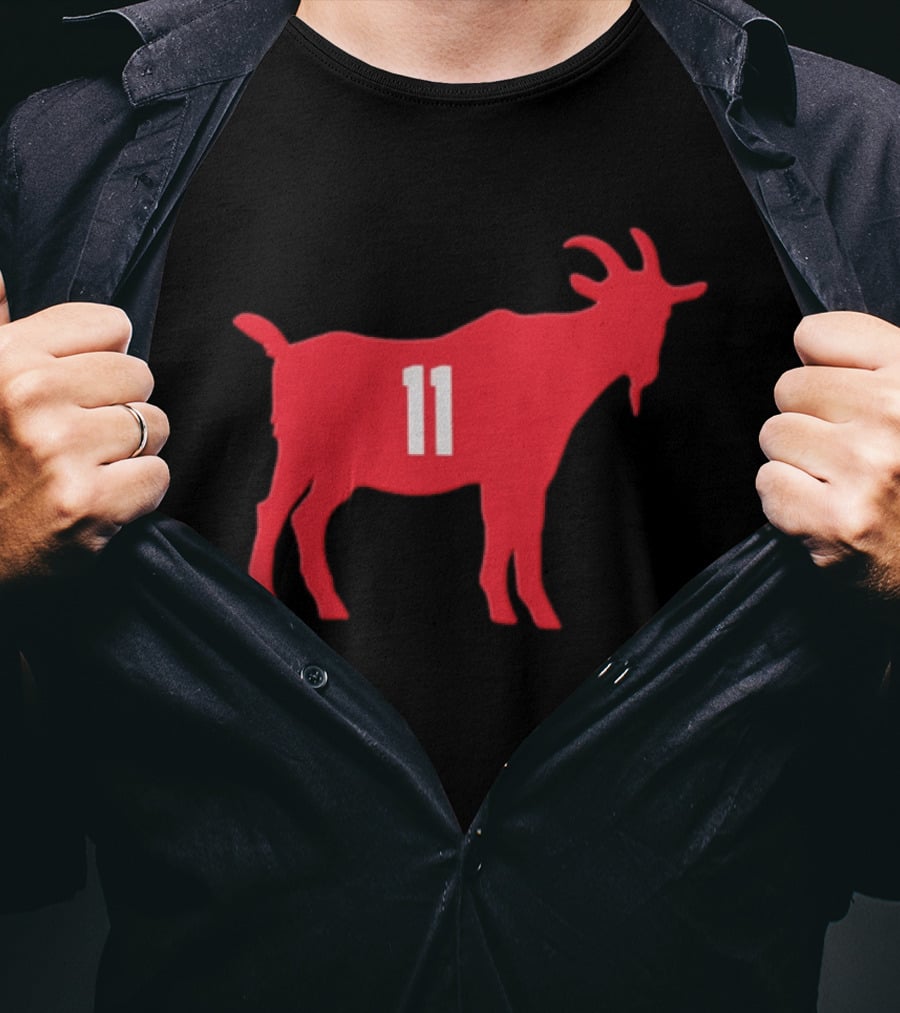GOAT 11 Cleveland Guardians MLB Red Goat T-Shirt