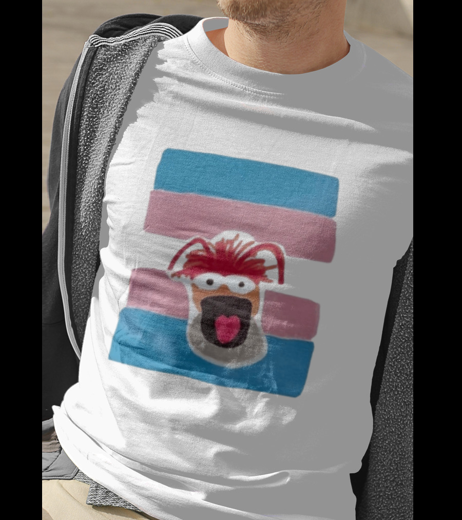 Pepe The King Prawn Muppets Transgender Pride Trans Flag T-Shirt