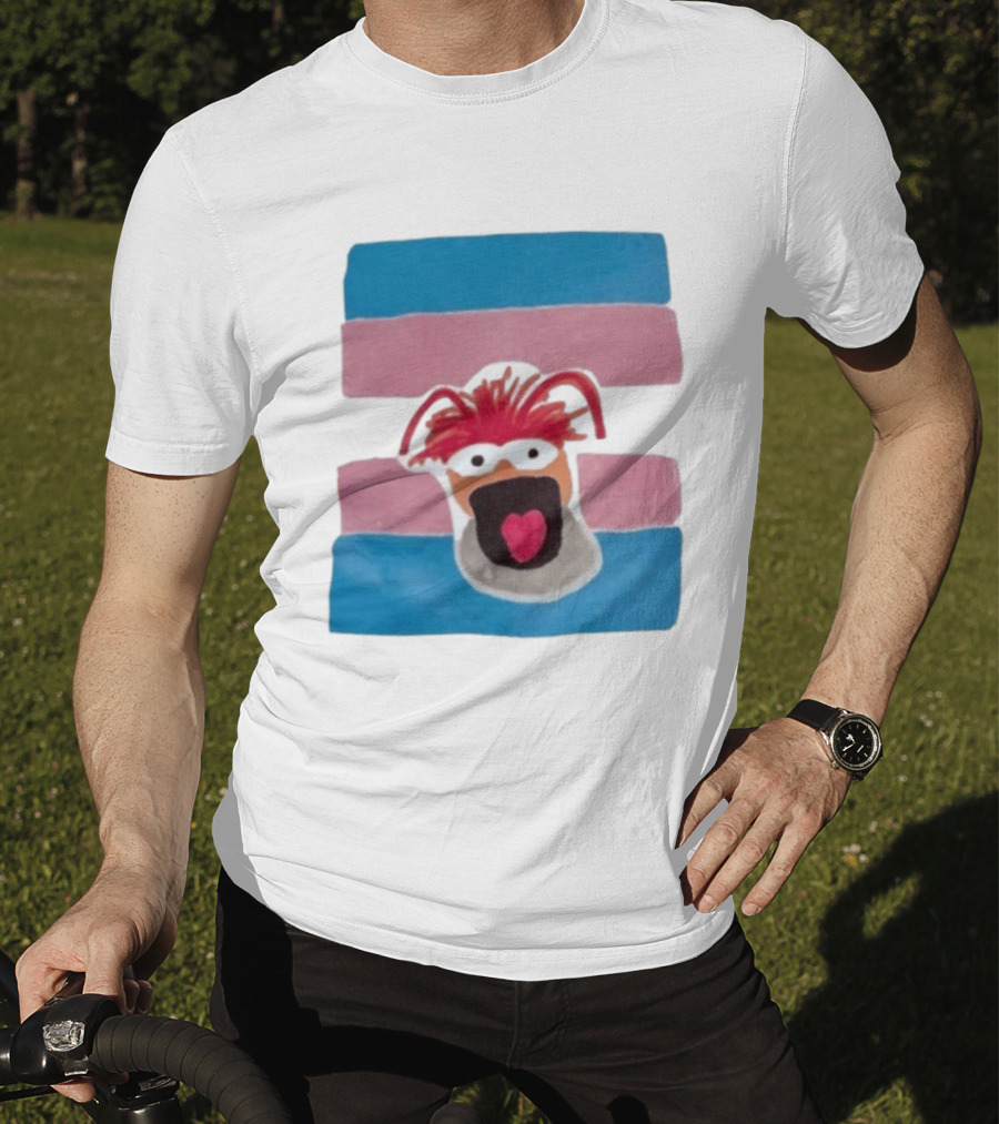 Pepe The King Prawn Muppets Transgender Pride Trans Flag T-Shirt