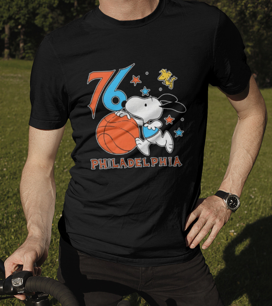 76 Philadelphia Snoopy Basketball Peanuts T-Shirt