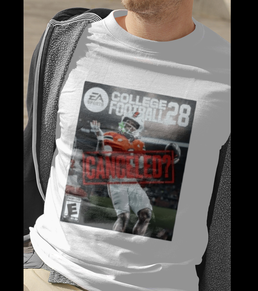 EA Sports College Football 28 Canceled Miami Hurricanes Player T-Shirt