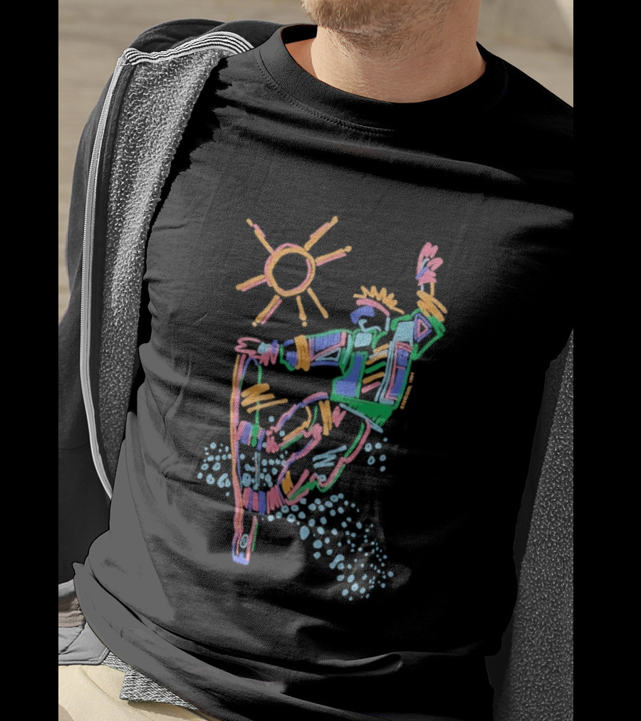 Staycool 1984 Neon Skater 1980s Skateboarding T-Shirt