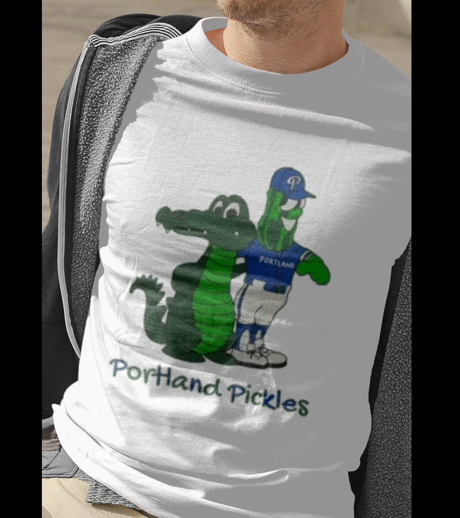 Portland Pickles And Gator Baseball Team Mascots T-Shirt