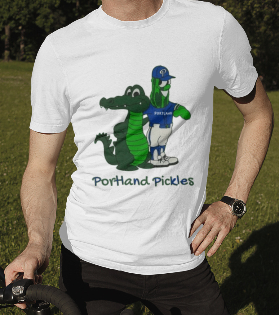 Portland Pickles And Gator Baseball Team Mascots T-Shirt