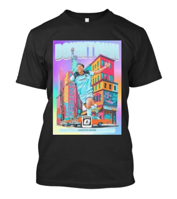 Downtown Jaedyn Shaw Optic Donruss Card Gotham FC Cityscape T-Shirt