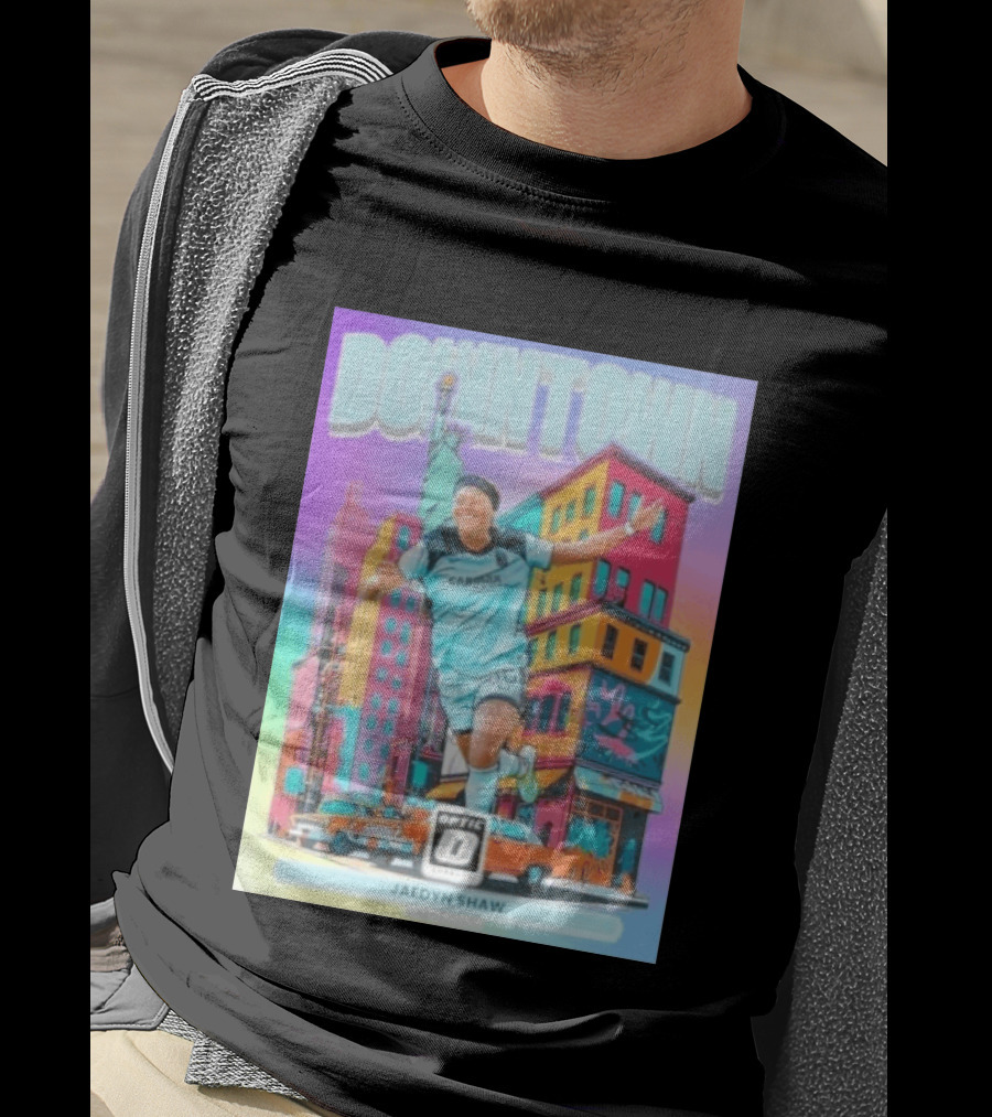 Downtown Jaedyn Shaw Optic Donruss Card Gotham FC Cityscape T-Shirt