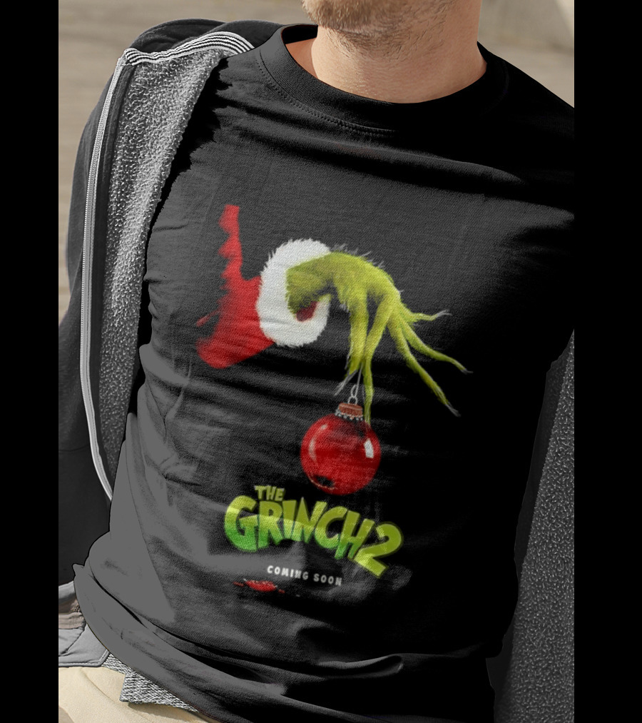 The Grinch 2 Coming Soon Christmas Movie Santa Hat Ornament T-Shirt