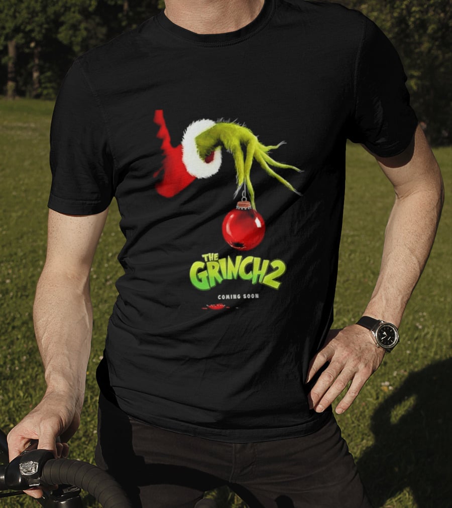 The Grinch 2 Coming Soon Christmas Movie Santa Hat Ornament T-Shirt