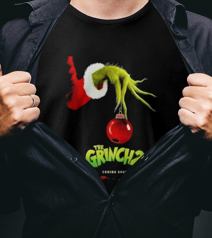 The Grinch 2 Coming Soon Christmas Movie Santa Hat Ornament T-Shirt