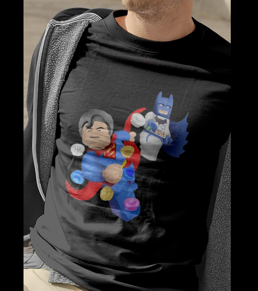 Lego Superman Batman Action Figures Dynamic Duo T-Shirt
