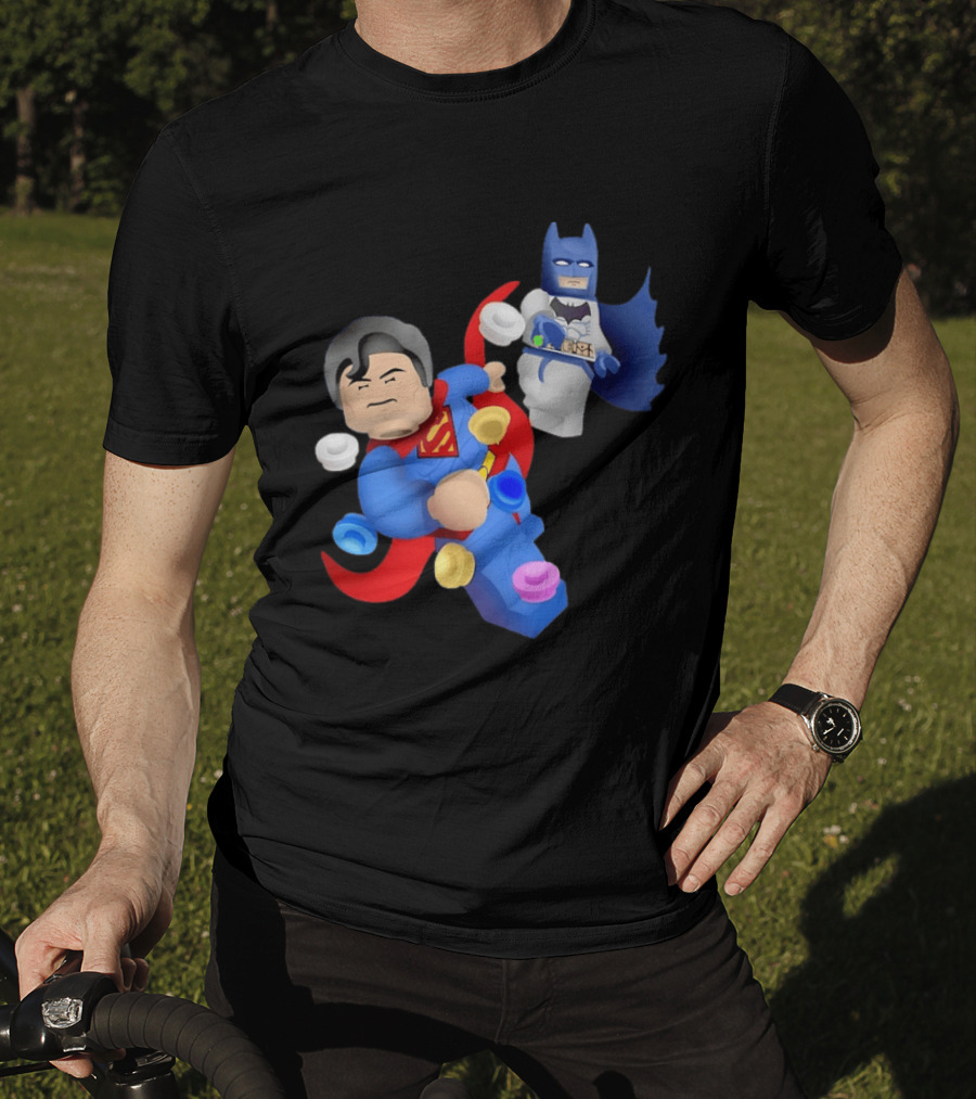 Lego Superman Batman Action Figures Dynamic Duo T-Shirt