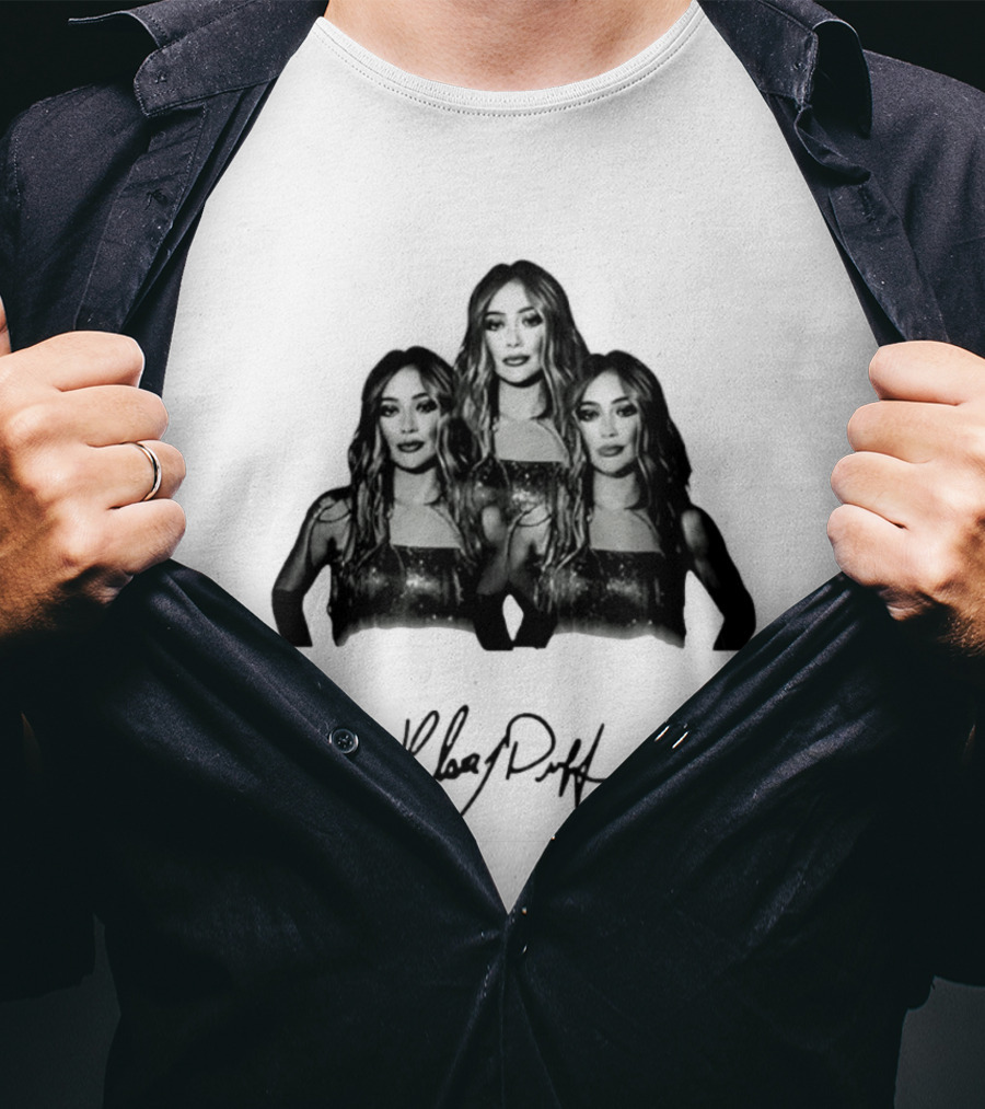 Hilary Duff Celebrity Singer Actress Signature Style Trio T-Shirt