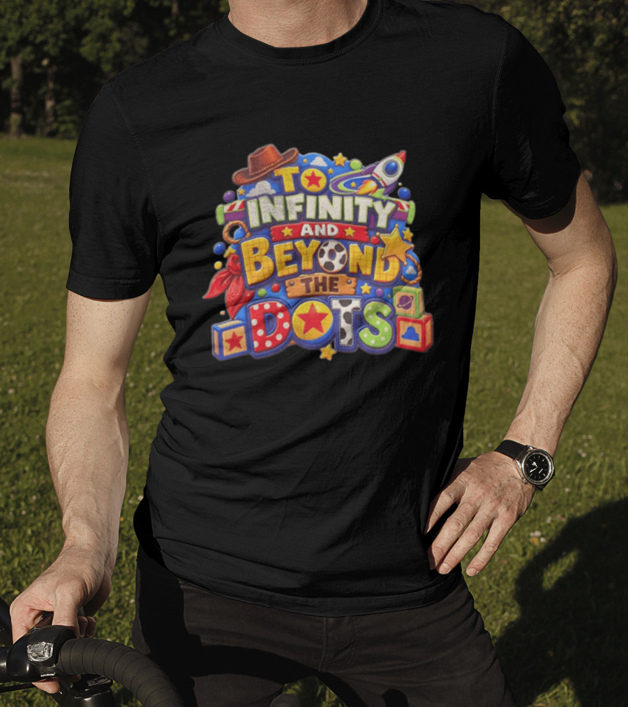 Toy Story To Infinity And Beyond Cowboy Hat Rocket Blocks Stars T-Shirt