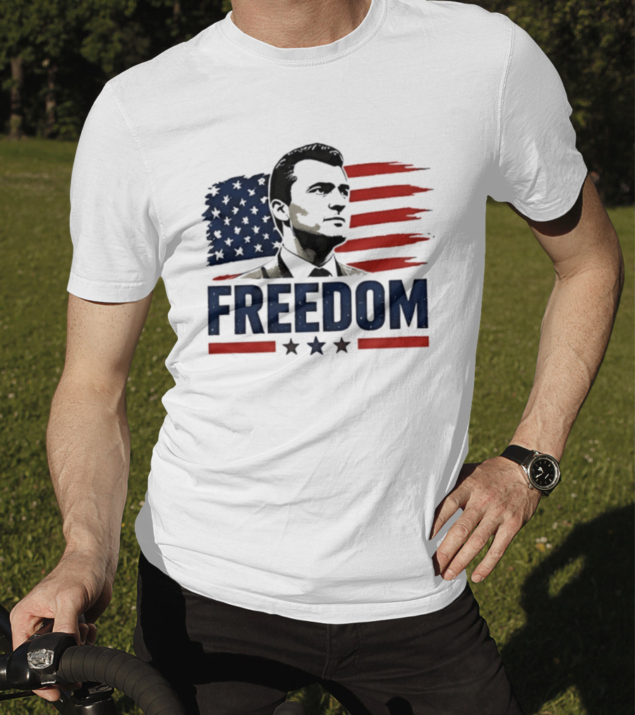 Patriotic Freedom American Flag Stars Vivek Ramaswamy T-Shirt