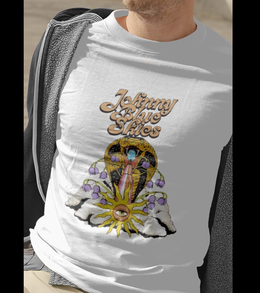 Johnny Blue Skies Cobra Sun Sturgill Simpson Psychedelic Sunflower Cobra Eye T-Shirt