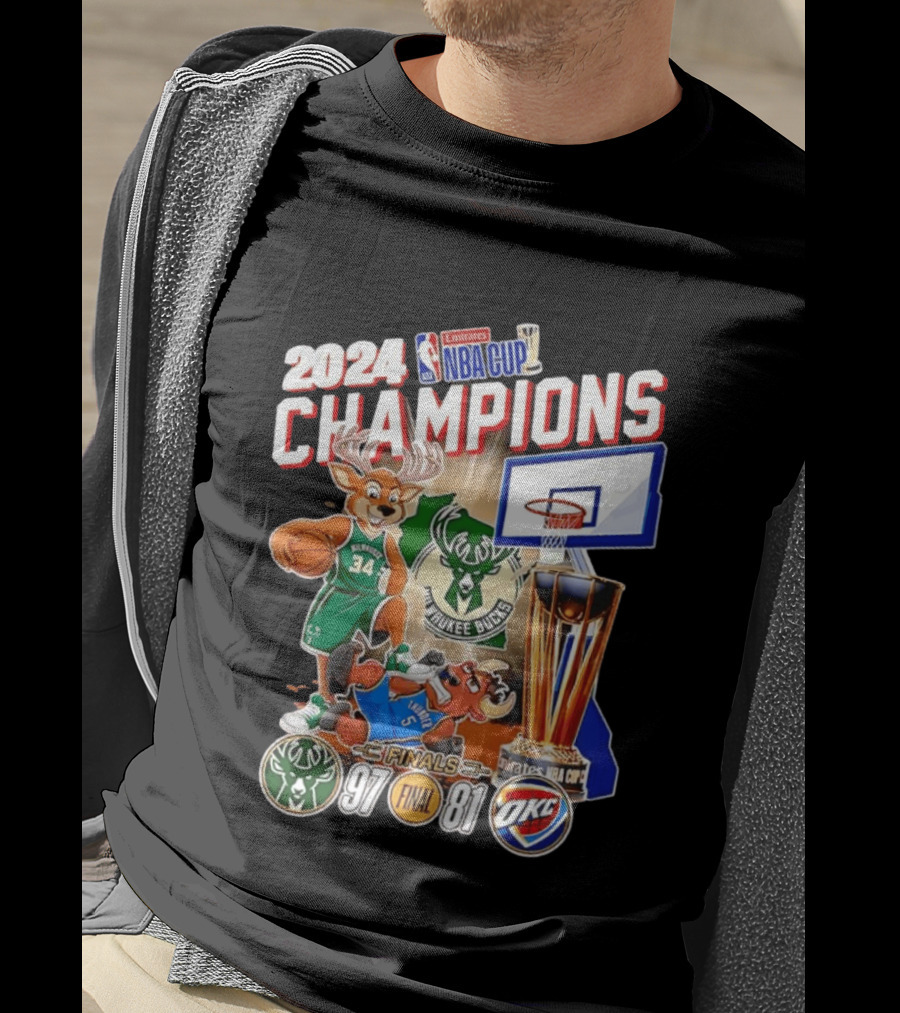 2024 NBA Cup Champions Milwaukee Bucks 97 81 Final T-Shirt