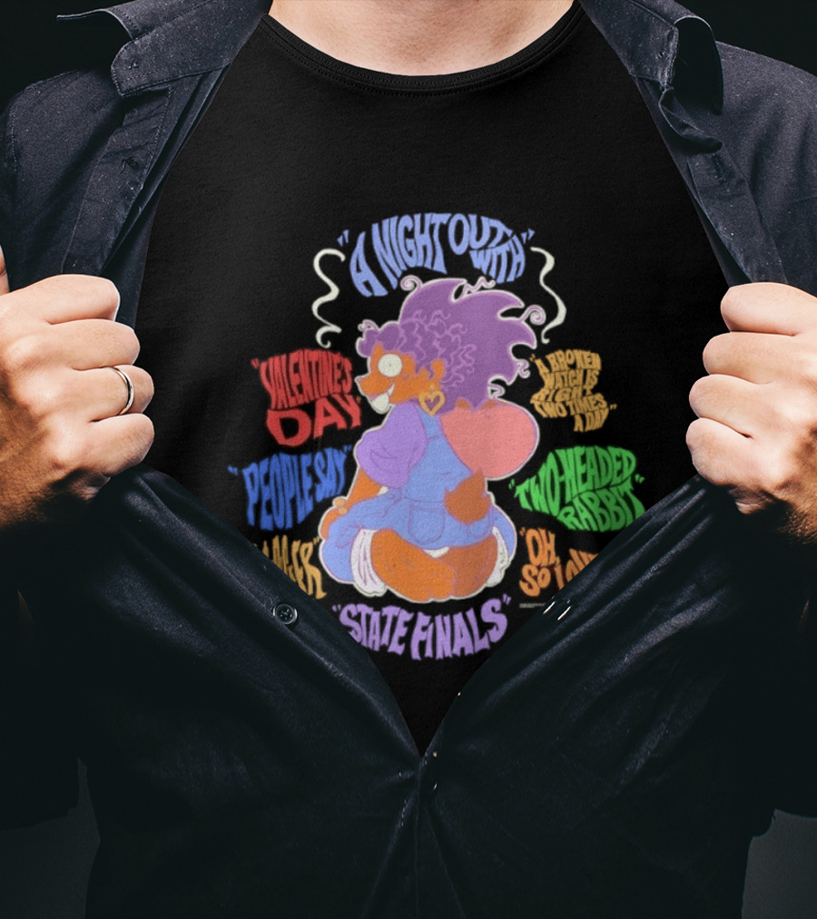 A Night Out Valentine's Day Two Headed Rabbit Rare Animals So Loved T-Shirt