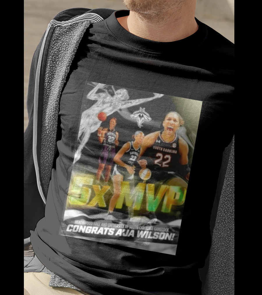 Heathwood Hall University Of South Carolina Gamecock 5x MVP Congrats A'ja Wilson T-Shirt