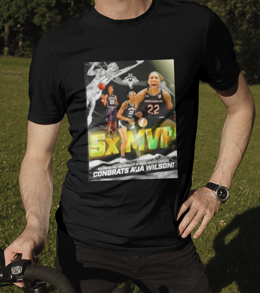 Heathwood Hall University Of South Carolina Gamecock 5x MVP Congrats A'ja Wilson T-Shirt