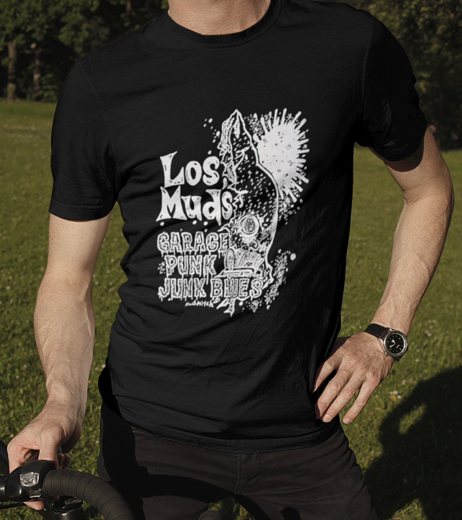 Los Muds Garage Punk Junk Blues Mudhitch Mohawk Sketch T-Shirt