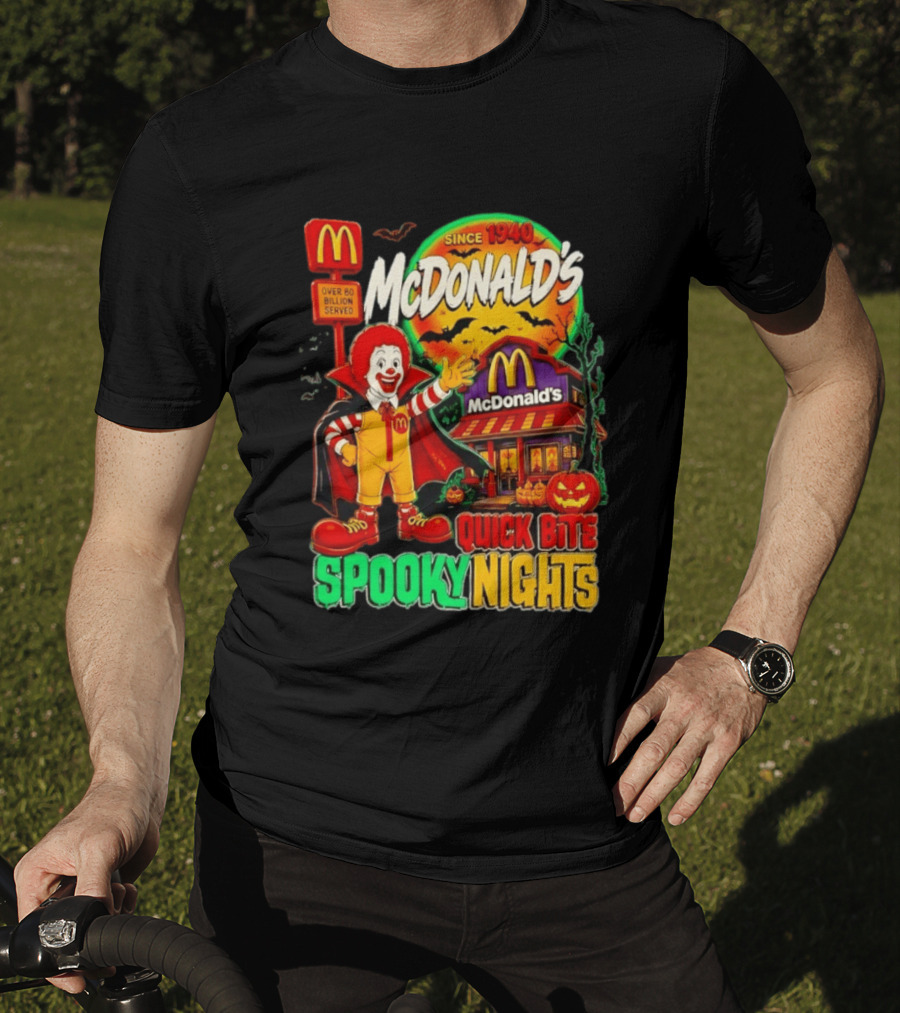 McDonald's Ronald McDonald Spooky Nights Quick Bite Since 1940 Over 60 Billion Served T-Shirt