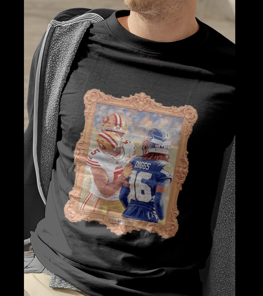 Trey Lance Quandre Diggs Who Are You San Francisco 49ers Seattle Seahawks Framed T-Shirt