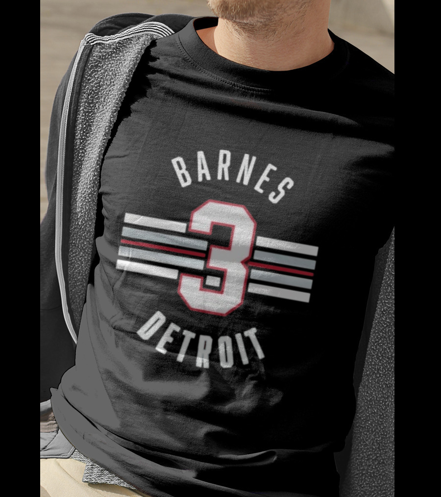 Barnes 3 Detroit PWHL Hockey Jersey T-Shirt