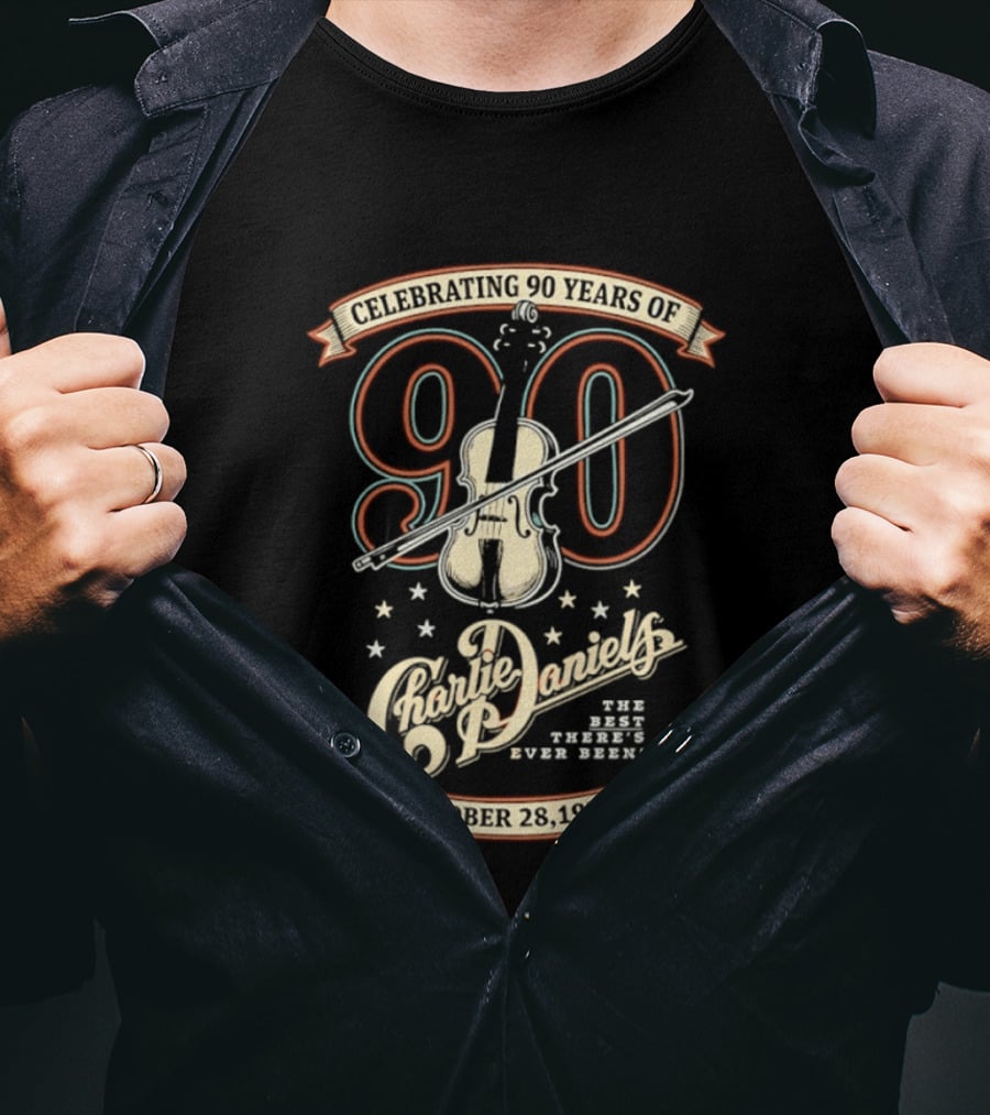 Celebrating 90 Years Of Charlie Daniels The Best There's Ever Been 1936 October 2026 T-Shirt